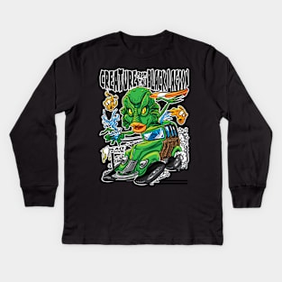 Creature from the Black Lagoon Hot Rod Kids Long Sleeve T-Shirt